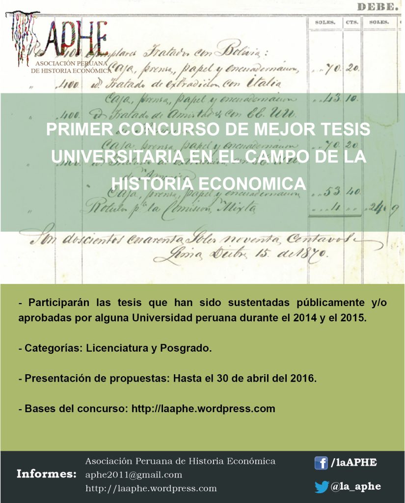 Afiche I Concurso de Tesis de la APHE