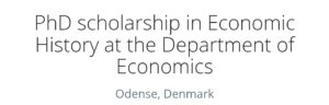 Lee más sobre el artículo Convocatoria: Becas de Doctorado en Economía Aplicada e Historia Económica en la Universidad del Sur de Dinamarca