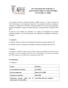 Lee más sobre el artículo La APHE lanza el III Concurso de Tesis en Historia Económica